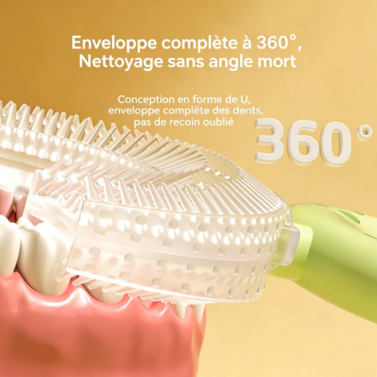 Brosse à Dents Enfant en Forme U – Nettoyage Facile & Amusant