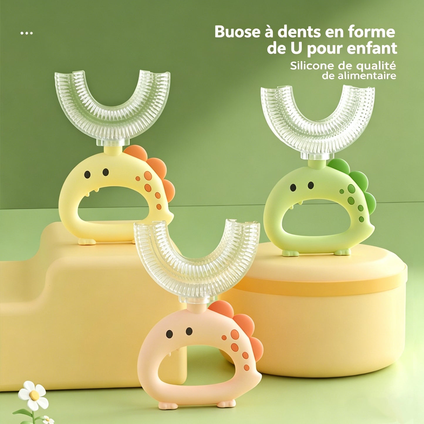 Brosse à Dents Enfant en Forme U – Nettoyage Facile & Amusant