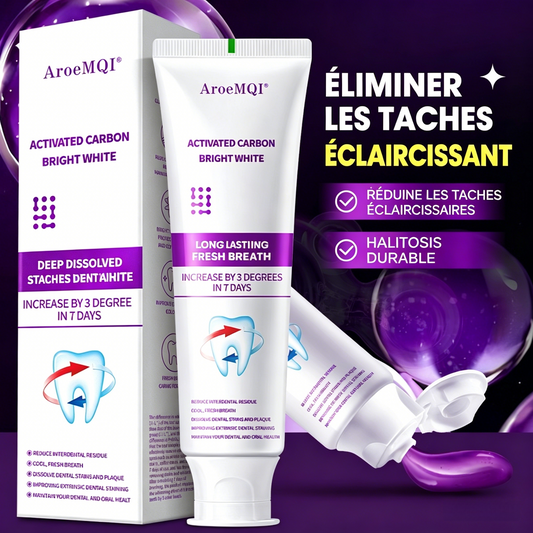 Bright White - AroeMQI – Dentifrice Carbonne Actif Éclaircissant